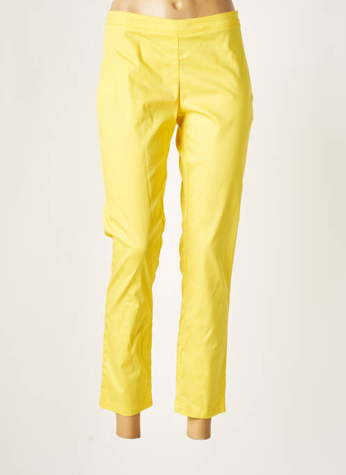 Pantalon 7/8 jaune ELEONORA AMADEI pour femme