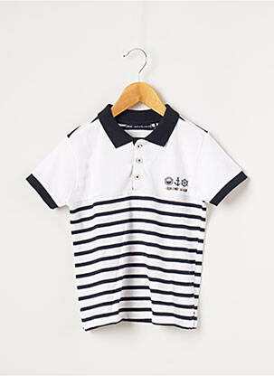 Polo blanc WEEK END A LA MER pour garçon