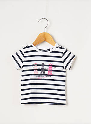 T-shirt blanc WEEK END A LA MER pour fille