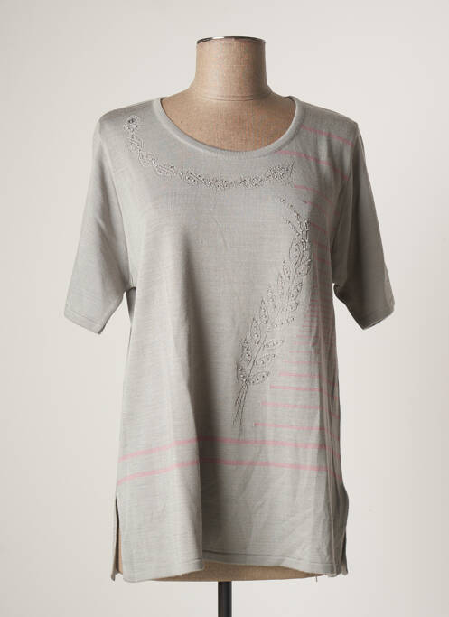 T-shirt gris QUATRE VINGT JOURS pour femme