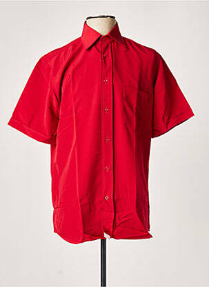 Chemise manches courtes rouge CAP 10 TEN pour homme