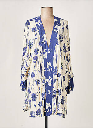 Veste kimono bleu FRANCK ANNA pour femme