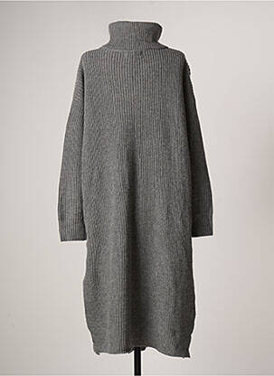 Robe pull coupe droite manches longues gris BSB femme