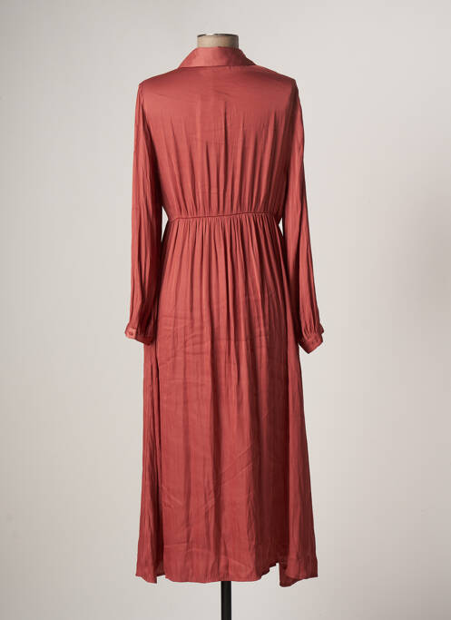 Robe mi-longue manches longues manches longues rose SEE U SOON femme
