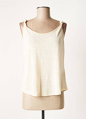 Débardeur col rond sans manche beige ONLY femme