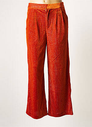 Pantalon large orange SEE U SOON pour femme