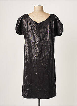 Robe courte manches courtes manches courtes noir RIVIERES DE LUNE femme