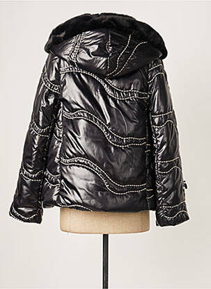 Doudoune poches a capuche noir ELISA CAVALETTI femme