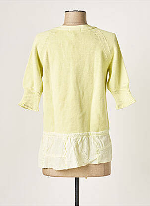 Gilet manches courtes col v vert SWEATERHOUSE femme
