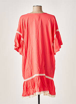 Tunique manches courtes col rond rouge NATHALIE CHAIZE femme
