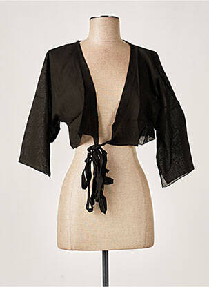 Boléro fermeture liens à nouer noir KOKOMARINA femme