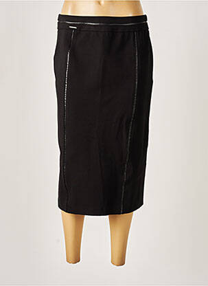 Jupe mi-longue stretch noir FRED SABATIER femme