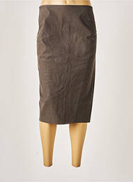 Jupe mi-longue taille normale marron LA FABRIQUE femme