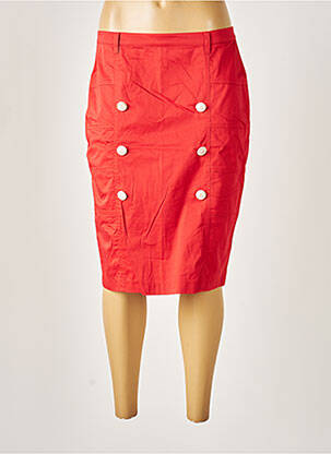 Jupe mi-longue taille normale rouge FILIPINE LAHOYA femme