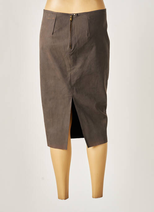Jupe mi-longue marron LA FABRIQUE pour femme