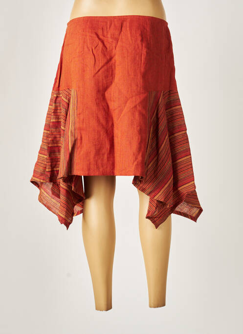 Jupe mi-longue marron MADAME ZAZA femme