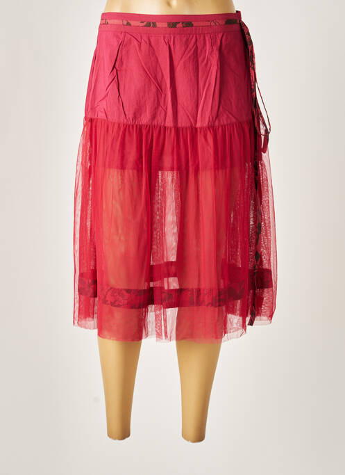 Jupon /Fond de robe rouge NID D'ABEILLE pour femme