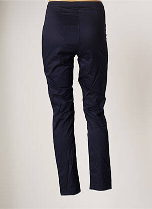 Pantalon slim tissage popeline taille normale bleu FILIPINE LAHOYA femme