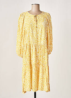 Robe mi-longue jaune BROADWAY pour femme