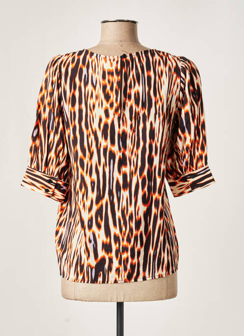 Blouse orange ICHI pour femme