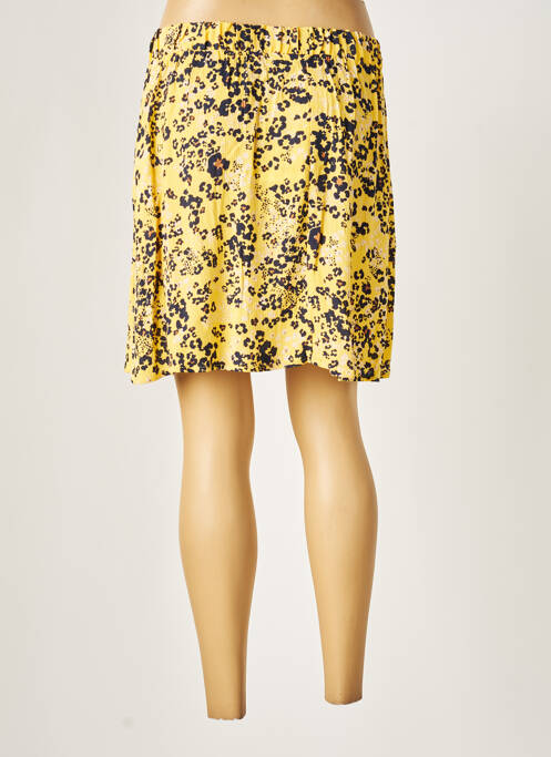 Jupe courte jaune ICHI pour femme