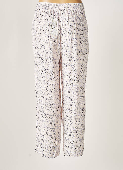 Pantalon large violet ICHI pour femme