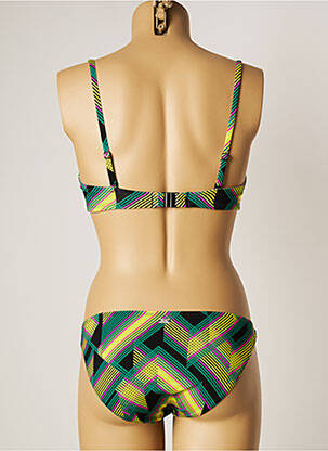 Maillot de bain 2 pièces stretch haut soutien-gorge moulé vert CHERRY BEACH femme