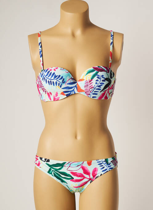 Maillot de bain 2 pièces bleu PASSIONATA pour femme