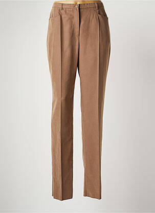 Pantalon large fermeture zippée sous rabat boutonné taille normale beige PAUPORTÉ femme