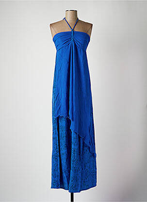 Robe longue bleu EMA TESSE pour femme