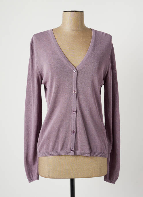 Gilet manches longues violet STEFAN GREEN pour femme