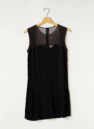 Robe courte fermeture zippée au dos sans manche noir SANDRO femme