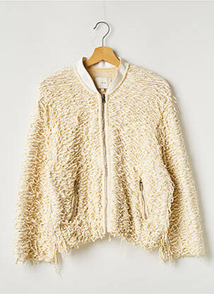 Veste casual fermeture zippée sur le devant beige IRO femme