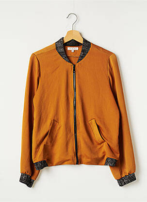 Blouson finition bords-côtes orange PURPLE'S femme