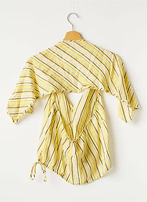 Top col v sans manche jaune VALENTINO femme
