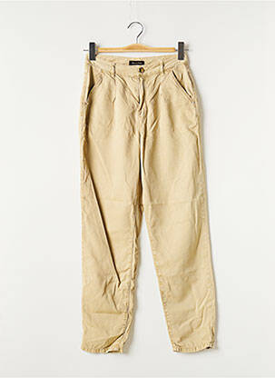 Pantalon droit taille à pinces taille haute vert MASSIMO DUTTI femme