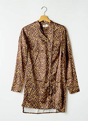 Robe courte manches longues manches longues marron ROMY X NA-KD femme
