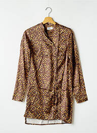 Robe courte manches longues manches longues marron ROMY X NA-KD femme
