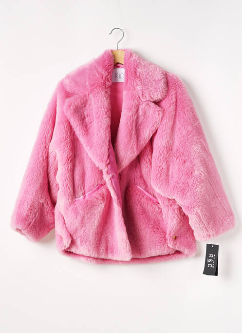 Manteau court rose MAISON R & C pour femme