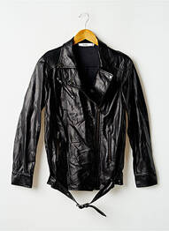 Veste simili cuir poches noir JUSTFAB femme