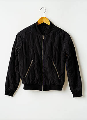 Blouson tissage matelassé noir SANS MARQUE femme
