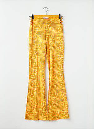 Pantalon flare jaune BERSHKA pour femme