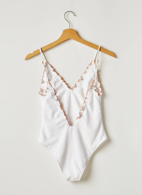 Maillot de bain 1 pièce blanc LOVE WAVE femme