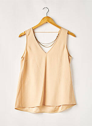 Top tissage crêpe sans manche beige PATRIZIA PEPE femme