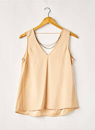 Top coupe fluide sans manche beige PATRIZIA PEPE femme