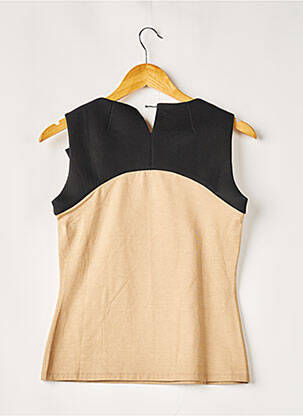 Top stretch sans manche beige PAULE KA femme