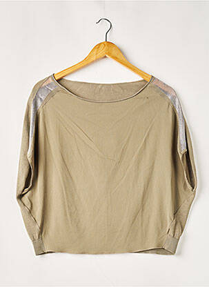 Pull resserrée sur le bas manches courtes vert FABIANA FILIPPI femme