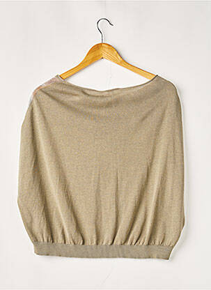 Pull resserrée sur le bas manches courtes vert FABIANA FILIPPI femme