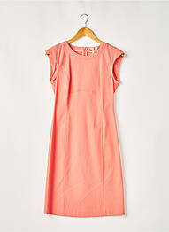 Robe mi-longue fermeture zippée au dos manches courtes rose CERRUTI 1881 femme
