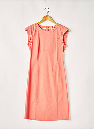 Robe mi-longue fermeture zippée au dos manches courtes rose CERRUTI 1881 femme